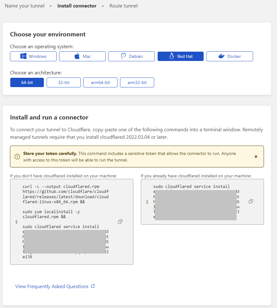 Cloudflare tunnel setup