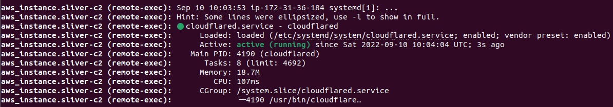 Cloudflare tunnel systemd